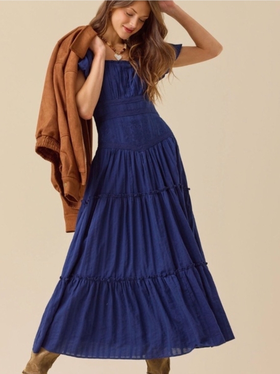 Altar'd State Dresses & Skirts - Altar'd State Navy Tiered Maxi Dress